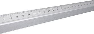 Aluminium 30 cm triangle-shaped ruler Tavi, silver