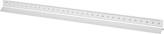Aluminium 30 cm triangle-shaped ruler Tavi, silver
