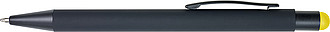 Aluminium and ABS ballpen with rubber coating and rubber tip for capacitive screens.