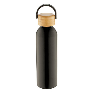 Aluminium bottle 600 ml, black