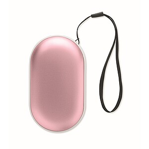 Aluminium electric hand warmer, baby pink