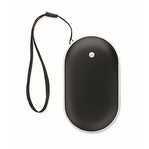 Aluminium electric hand warmer, black