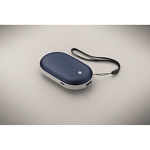 Aluminium electric hand warmer, blue