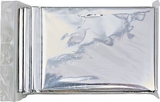 Aluminium foil isolation blanket. Packaged in a polybag.