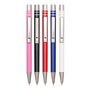 Aluminium gel ballpoint pen, pink