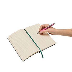 Aluminium gel ballpoint pen, pink