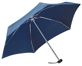 Aluminium mini pocket umbrella "Pocket" with EVA pouch,colour navy blue