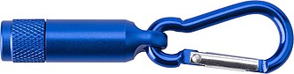 Aluminium mini torch with carabiner Tracy