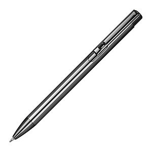 Aluminium push pen, shiny metalic