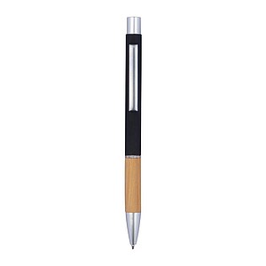 Aluminium push pen with bamboo gripzone