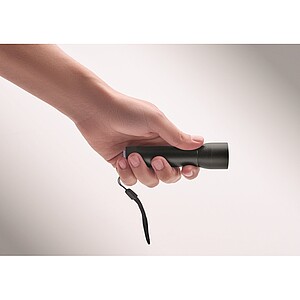 Aluminium rechargeable torch, black