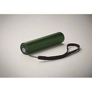 Aluminium rechargeable torch, dark green