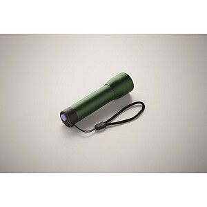 Aluminium rechargeable torch, dark green