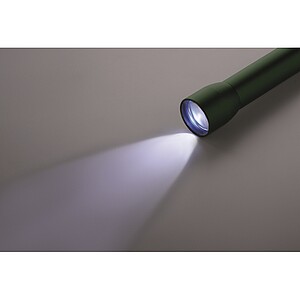 Aluminium rechargeable torch, dark green