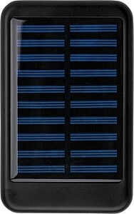 Aluminium solar power bank Tycho, black