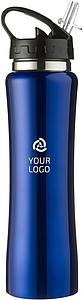 Aluminium sports flask, 500mlCobalt blue