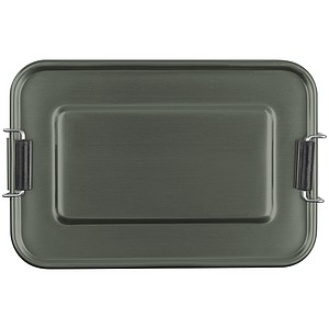 Aluminum lunch box with closure