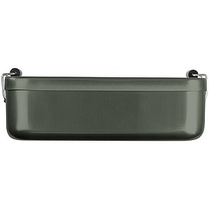 Aluminum lunch box with closure