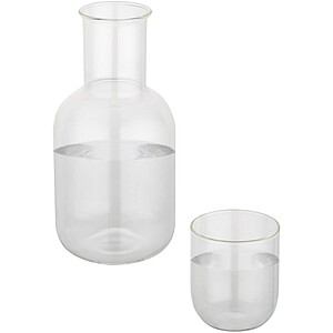 Amelie glass carafe and cup set, transparent