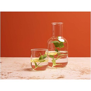Amelie glass carafe and cup set, transparent
