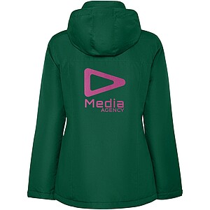 America womens padded parka jacket, bottle green