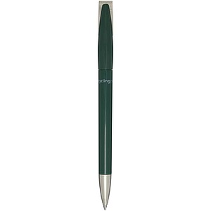 Ana recycled plastic ballpoint pen (blue ink), forest green