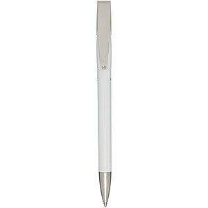 Ana recycled plastic ballpoint pen (blue ink), white