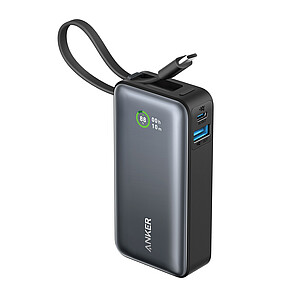 Anker Nano Power Bank 30W, Built-In USB-C Cable