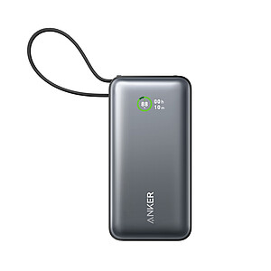 Anker Nano Power Bank 30W, Built-In USB-C Cable