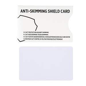 Anti-skimming shield card, white