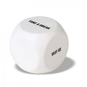 Anti-stress decision dice, white