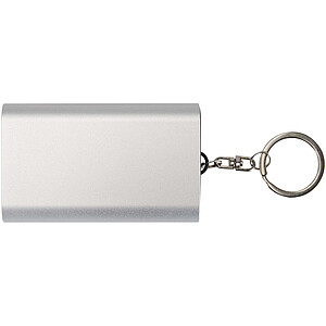 Arcturus 2000 mAh recycled aluminium power bank with keychain