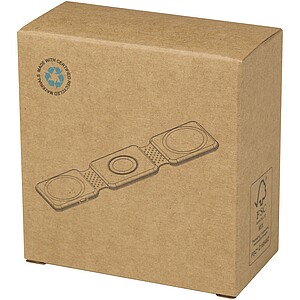 Armus 3-in-1 15W recycled plastic foldable wireless charger, black