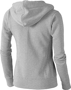 Arora womens full zip hoodie, grey melange, XS