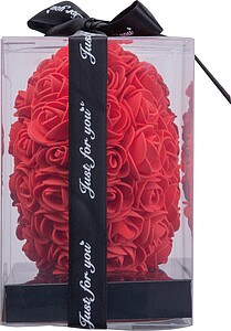 Artificial roses in heart shape, red