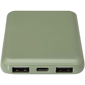 Asama 5000 mAh Type-C recycled plastic power bank, heather green