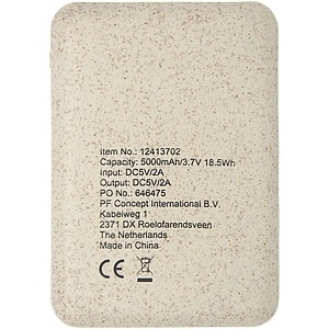Asama 5000 mAh wheat straw power bank