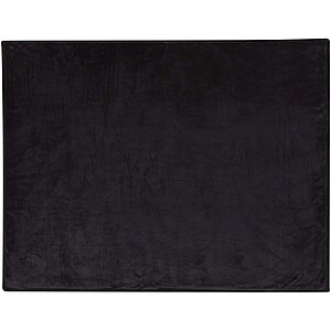Ashen GRS recycled sherpa blanket, solid black