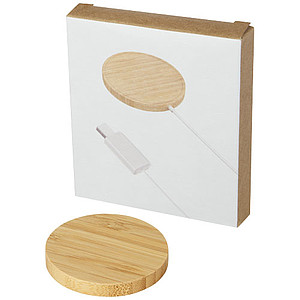 Atra 10W bamboo magnetic wireless charging pad