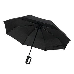Automatic open/close windproof pocket umbrella, black