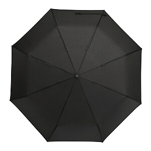 Automatic open/close windproof pocket umbrella, black