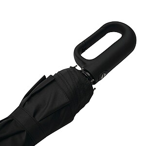 Automatic open/close windproof pocket umbrella, black