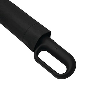 Automatic open/close windproof pocket umbrella, black