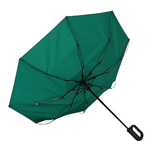 Automatic open/close windproof pocket umbrella, dark green