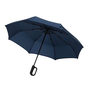 Automatic open/close windproof pocket umbrella, navy blue