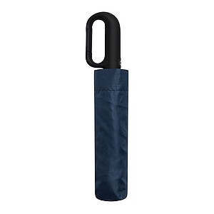 Automatic open/close windproof pocket umbrella, navy blue