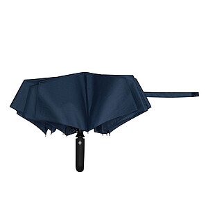 Automatic open/close windproof pocket umbrella, navy blue