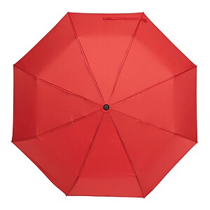 Automatic open/close windproof pocket umbrella, red