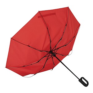 Automatic open/close windproof pocket umbrella, red