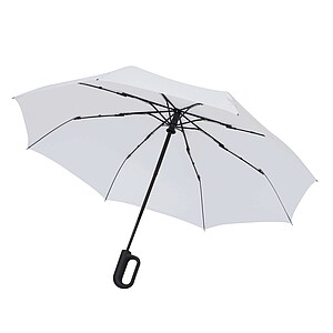 Automatic open/close windproof pocket umbrella, white